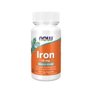 NOW - IRON 18 MG FERROCHEL - 120 КАПСУЛИ