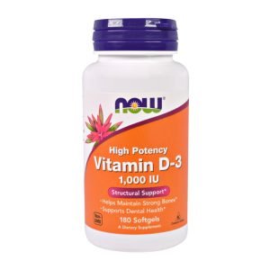 NOW - VITAMIN D-3 1000 IU - 180 SOFTGELS