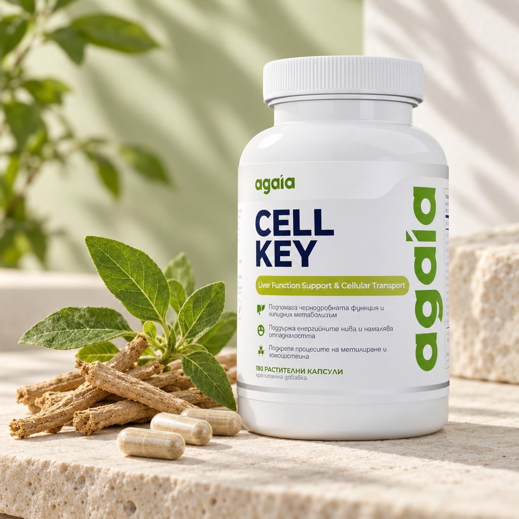 Cell Key с капсули и корен ашваганда