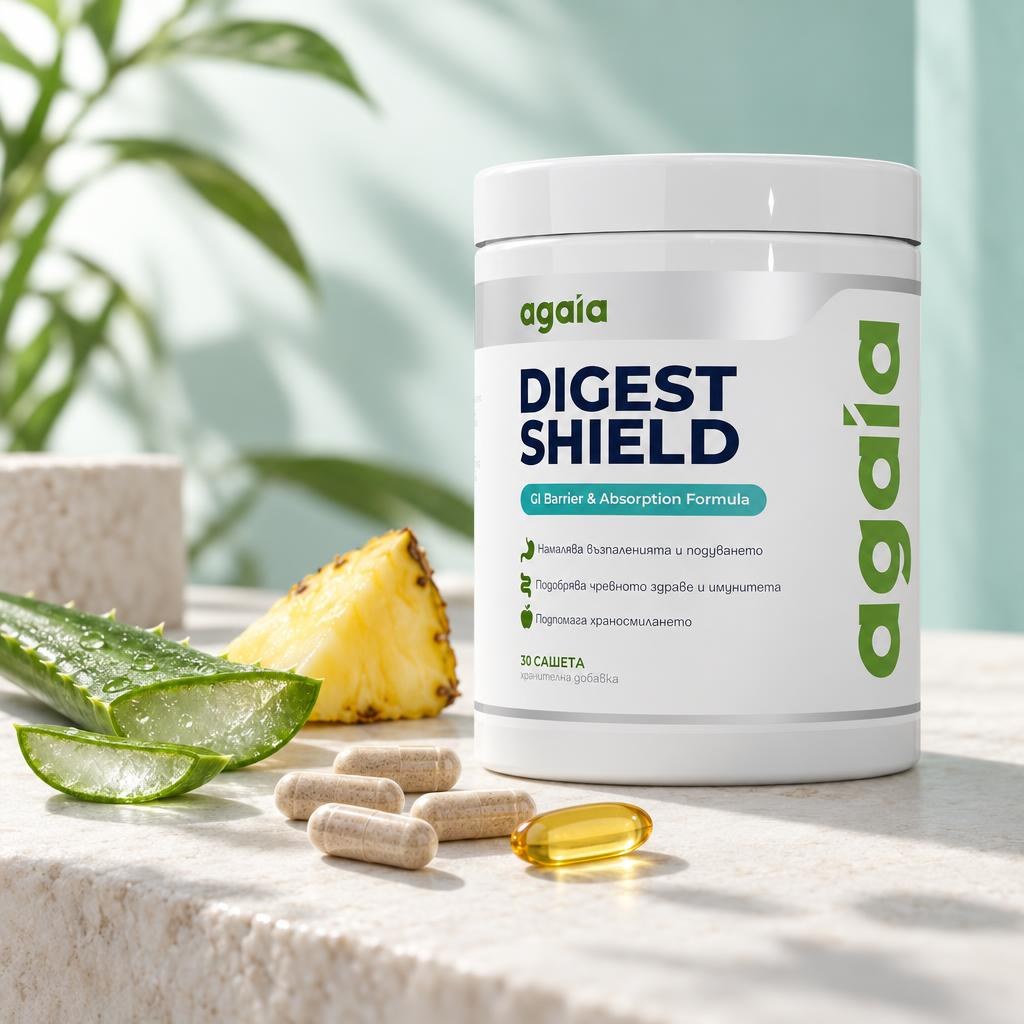 Digest Shield с капсули, алое вера и ананас